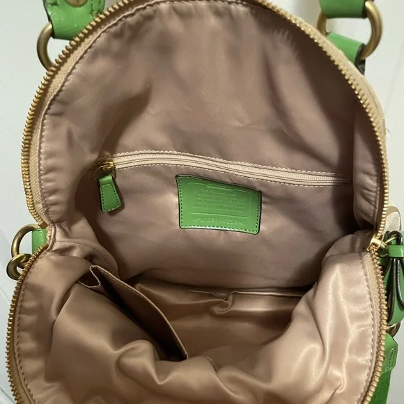 RARE Coach GREEN TAN  POPPY ORIGINAL 2 HANG TAGS! - Picture 8 of 12